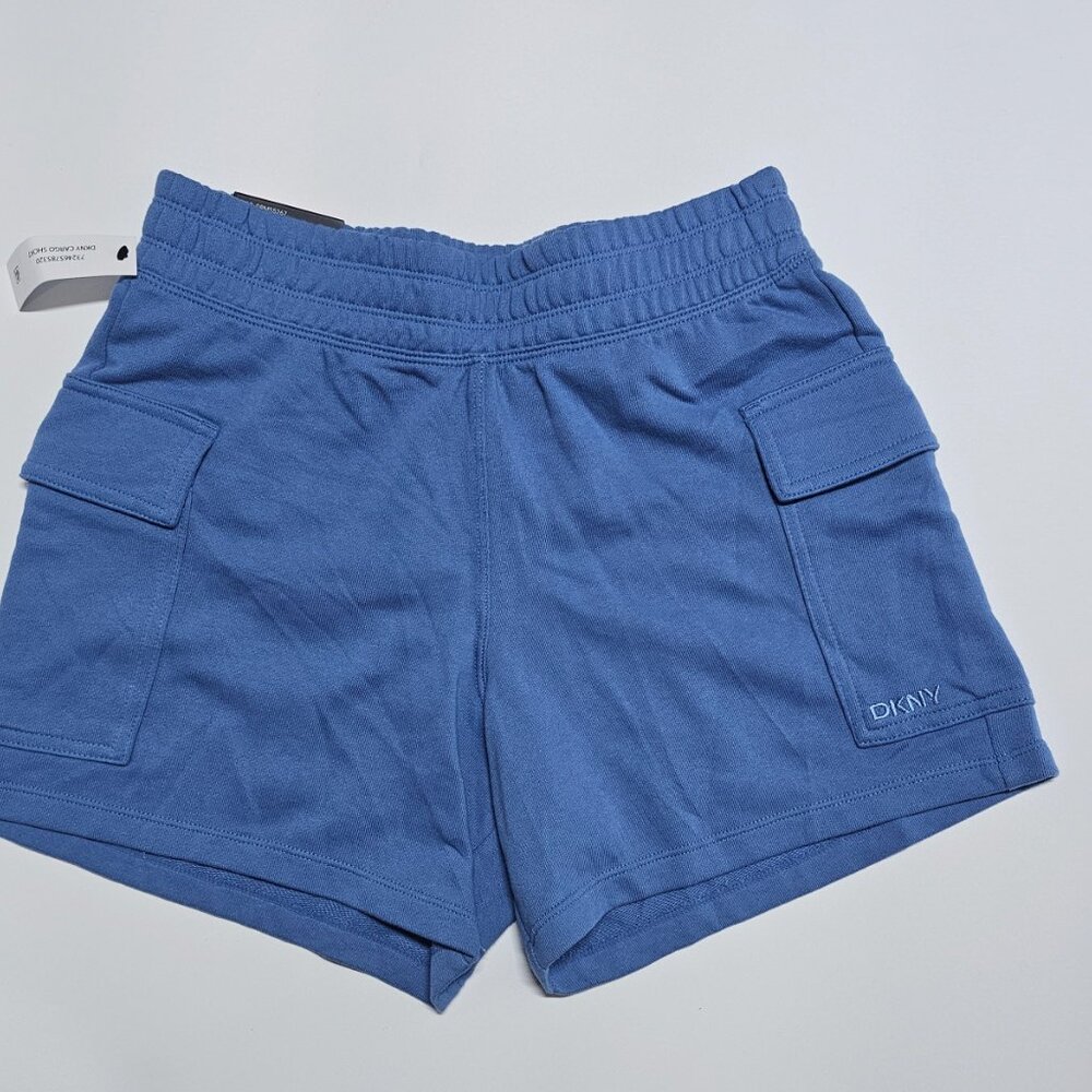 DKNY Women's French Terry Classic Fit Ultra-Soft Cargo Short